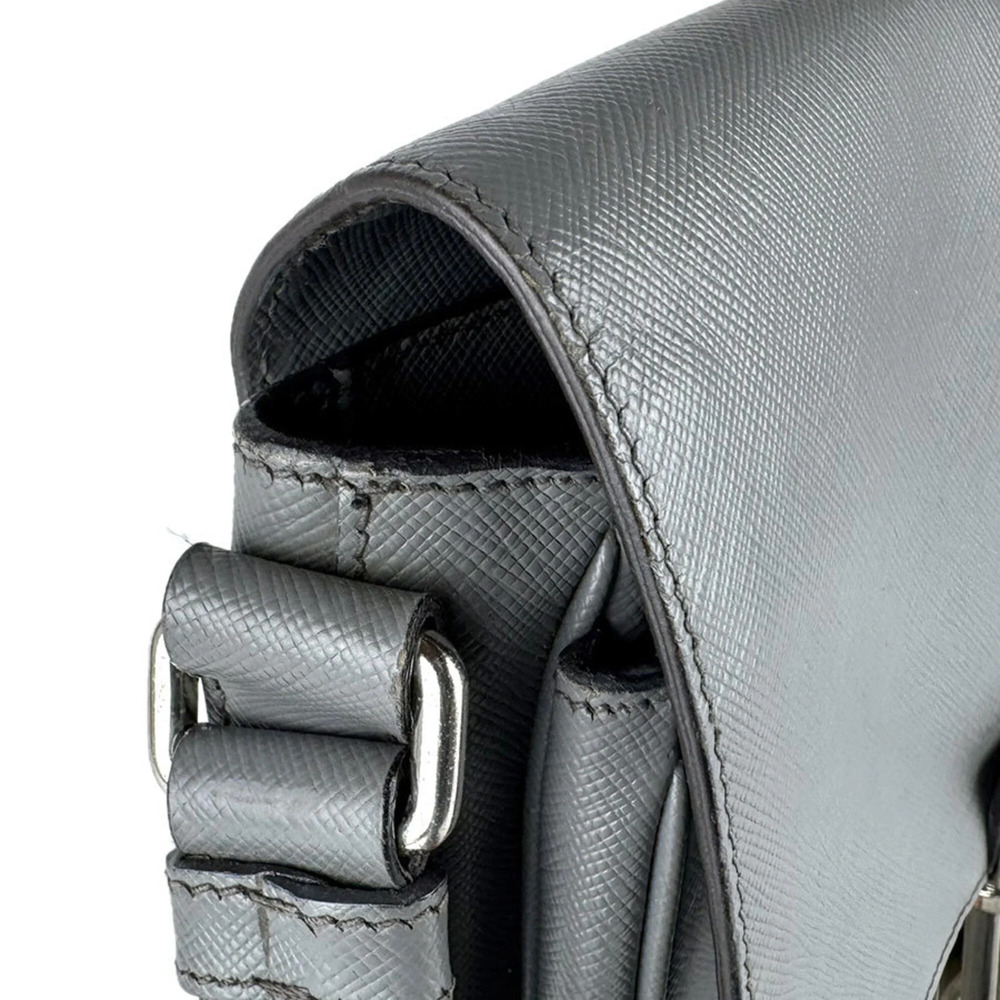 PRADA Gray Leather Shoulder Bag - Picture 6 of 13